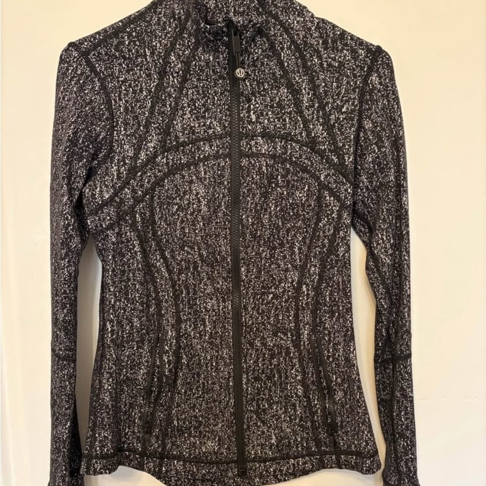 lululemon athletica Black and Gray Speckle Define Full Zip Jacket